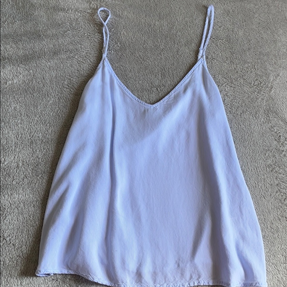 Blue and white top